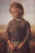 Ilia Efimovich Repin Poor little girl Uygur Li oil painting artist